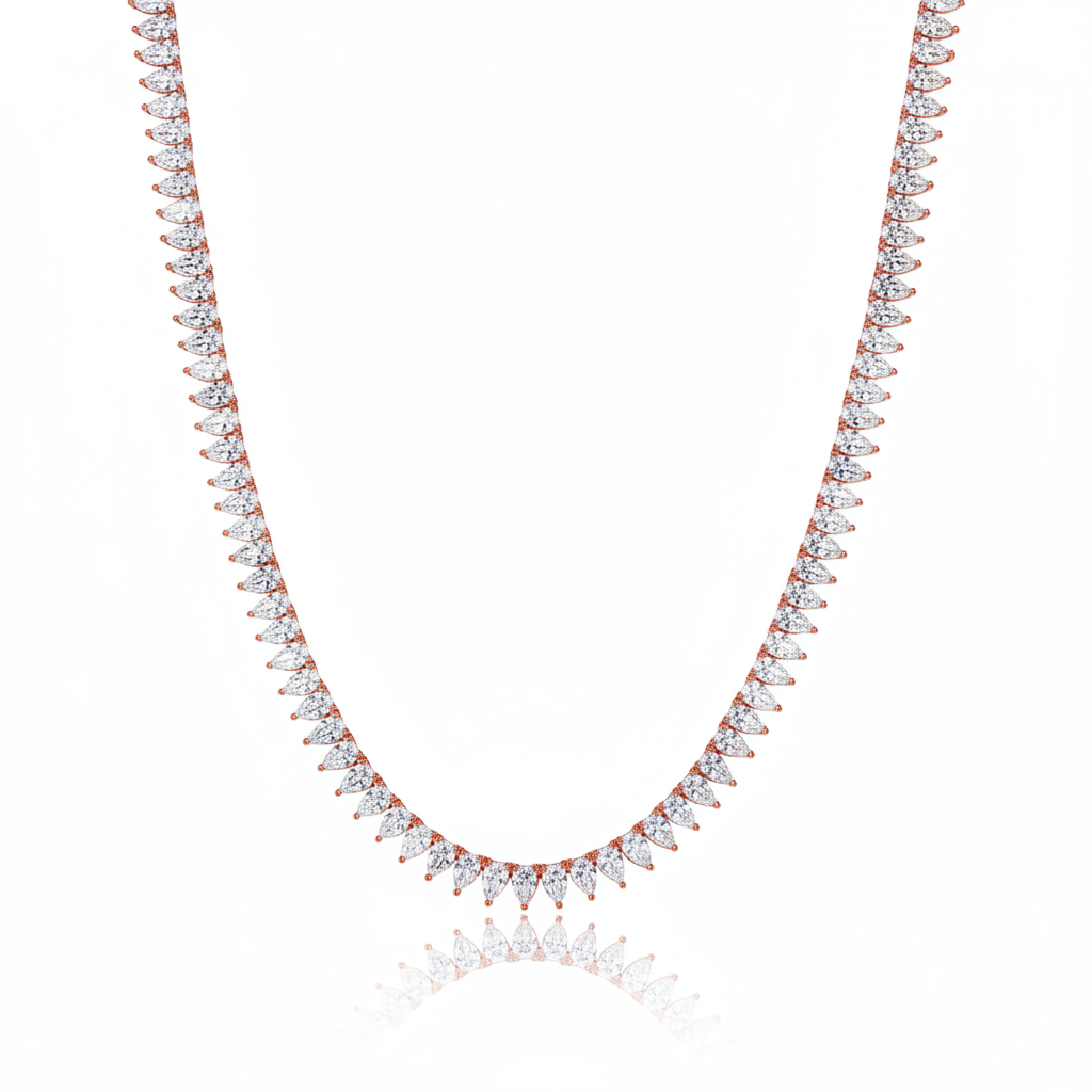 שרשרת טניס ציפוי BKSI008-2-3X5MM-40CM