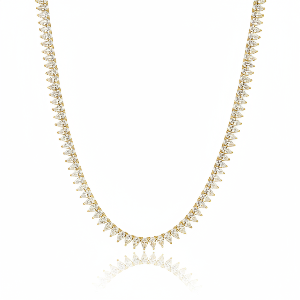 שרשרת טניס ציפוי BKSI008-3-3X5MM-40CM
