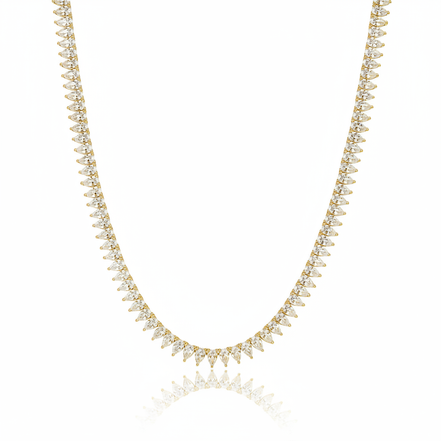 שרשרת טניס ציפוי BKSI008-3-3X5MM-40CM