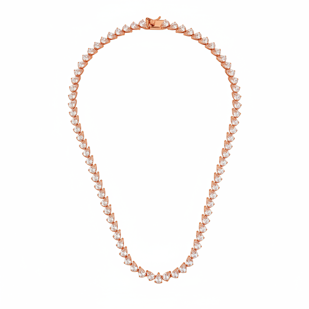 שרשרת טניס ציפוי BKSI009-2-4X6MM-40CM