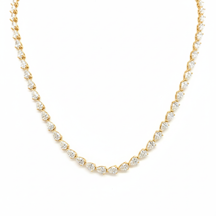שרשרת טניס ציפוי BKSI011-3-3X5MM-40CM