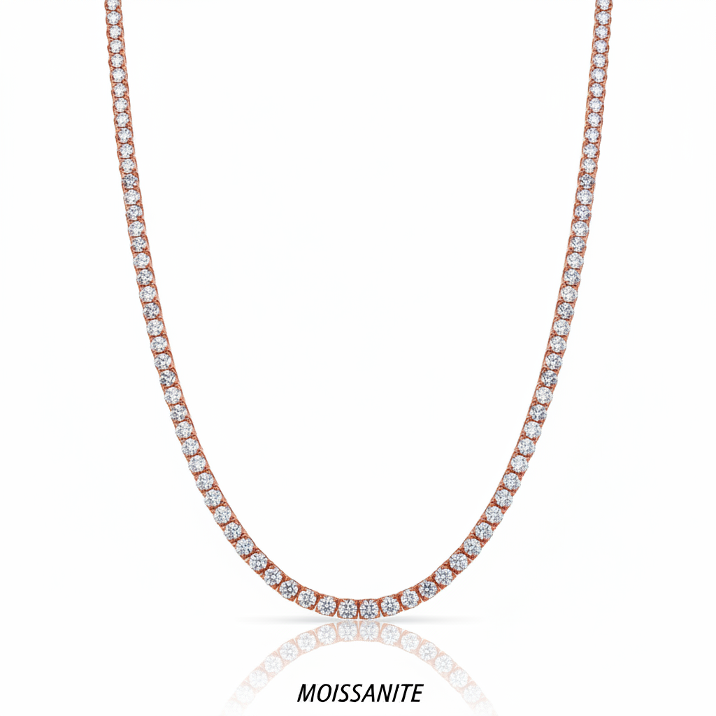 שרשרת טניס מוסונייט mosi005-3mm-14ct- -2-M