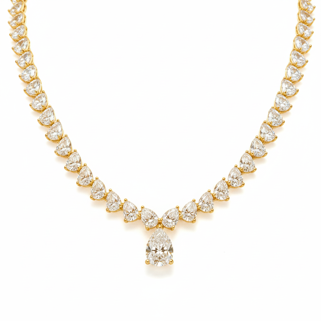 שרשרת טניס ציפוי BKSI016-3-4X6MM+5X7MM-42CM